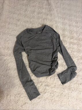 AERIE OFFLINE Long-Sleeve Ribbed Crew Neck Top